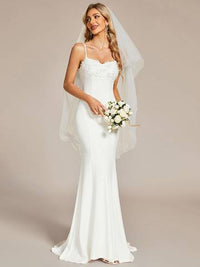 Gorgeous Mermaid Spaghetti Straps Wedding Dresses Luxurious Weddings