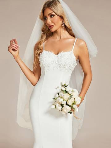 Gorgeous Mermaid Spaghetti Straps Wedding Dresses Luxurious Weddings