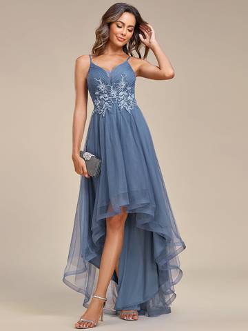 High Low Mesh Appliques Prom Dresses Prom Dress Luxurious Weddings Ball dresses NZ, formal Dresses, Cocktail Dresses, Party Dresses, Evening Dresses