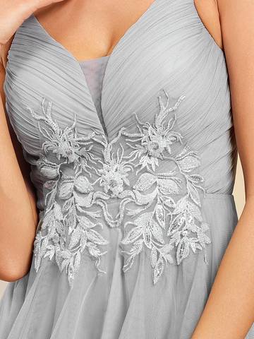 High Low Mesh Appliques Prom Dresses Luxurious Weddings