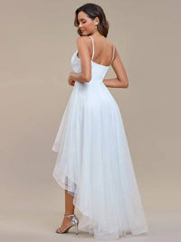 High Low Mesh Appliques Prom Dresses Luxurious Weddings