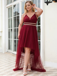 High-Low Tulle Prom Dress for Women Luxurious Weddings