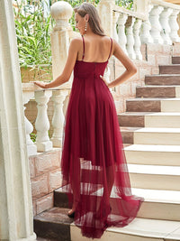 High-Low Tulle Prom Dress for Women Luxurious Weddings