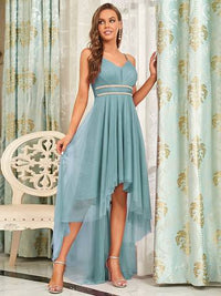 High-Low Tulle Prom Dress for Women Luxurious Weddings