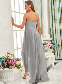 High-Low Tulle Prom Dress for Women Luxurious Weddings