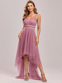 High-Low Tulle Prom Dress for Women Luxurious Weddings