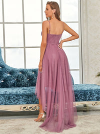 High-Low Tulle Prom Dress for Women Luxurious Weddings