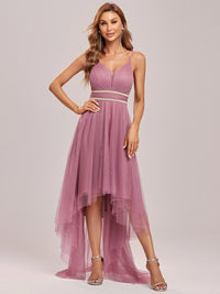 High-Low Tulle Prom Dress for Women Luxurious Weddings