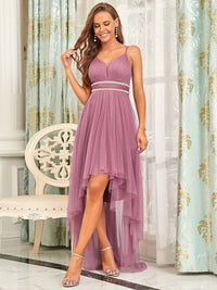 High-Low Tulle Prom Dress for Women Luxurious Weddings