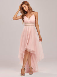 High-Low Tulle Prom Dress for Women Luxurious Weddings