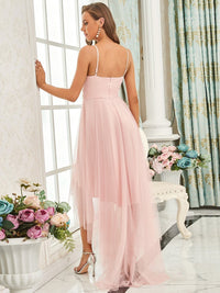 High-Low Tulle Prom Dress for Women Luxurious Weddings