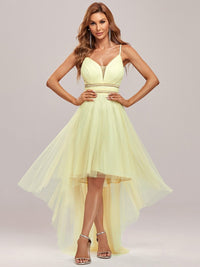 High-Low Tulle Prom Dress for Women Luxurious Weddings