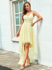 High-Low Tulle Prom Dress for Women Luxurious Weddings