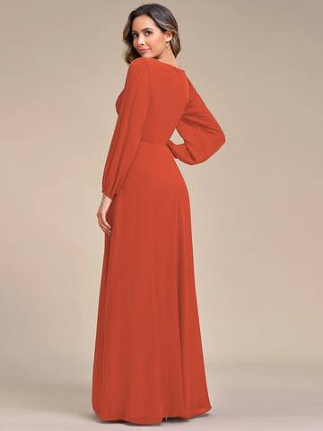 Floor Length Long Lantern Sleeves Formal Dresses Bridesmaid Dresses Luxurious Weddings Ball dresses NZ, formal Dresses, Cocktail Dresses, Party Dresses, Evening Dresses