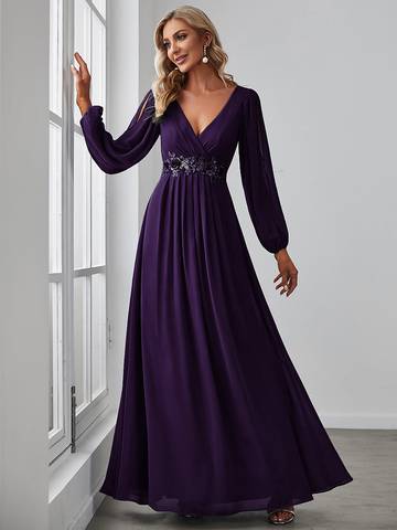 Floor Length Long Lantern Sleeves Formal Dresses Bridesmaid Dresses Luxurious Weddings Ball dresses NZ, formal Dresses, Cocktail Dresses, Party Dresses, Evening Dresses