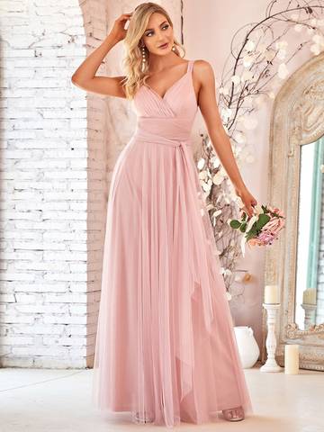 Floor Length Sleeveless Wholesale Tulle Bridesmaid Dresses Luxurious Weddings