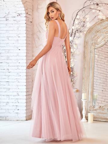 Floor Length Sleeveless Wholesale Tulle Bridesmaid Dresses Luxurious Weddings