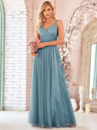 Floor Length Sleeveless Wholesale Tulle Bridesmaid Dresses Luxurious Weddings