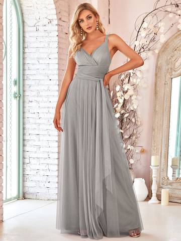 Floor Length Sleeveless Wholesale Tulle Bridesmaid Dresses Luxurious Weddings