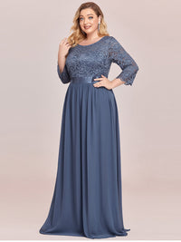 Plus Size Lace Bridesmaid Dresses with Long Lace Sleeve