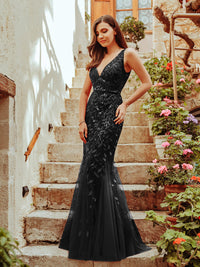 Classic Fishtail Sequin Evening Dresses Luxurious Weddings