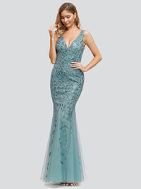 Classic Fishtail Sequin Evening Dresses Luxurious Weddings