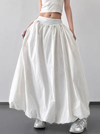 Elastic Waistband Bubble Maxi Skirt Skirt Suit Luxurious Weddings
