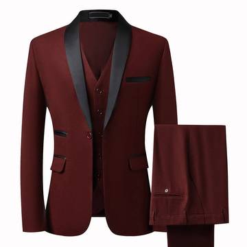 Grooms Suit Set Men's 3Pc Slim Mens Tuxedo Luxurious Weddings