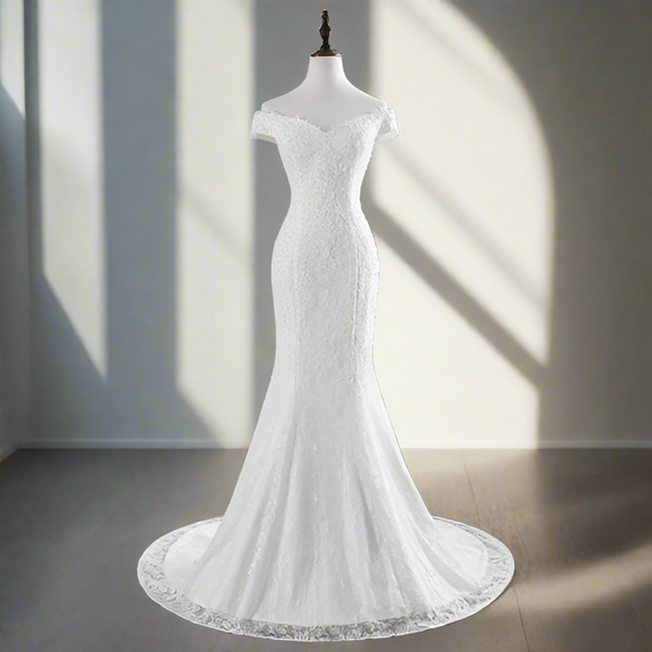 One-shoulder Slim Waist Mermaid Wedding Dress