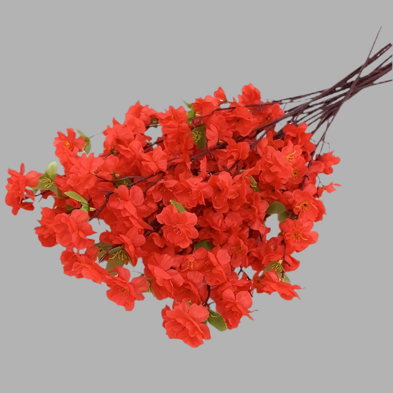 Realistic Peach Blossom Artificial Flower - 10pcs