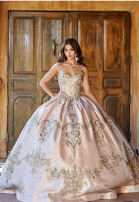 Enchanting V-Neck Rosegold Quinceanella Quinceanella Gown Luxurious Weddings Bridesmaid Dresses, Evening Dresses, Cocktail Dresses, Maxi Dresses, Summer Dresses, Dinner Dress, Special Occasion Dress, Custom Dress, Made-to-Order Dresses, Wedding Dresses, B