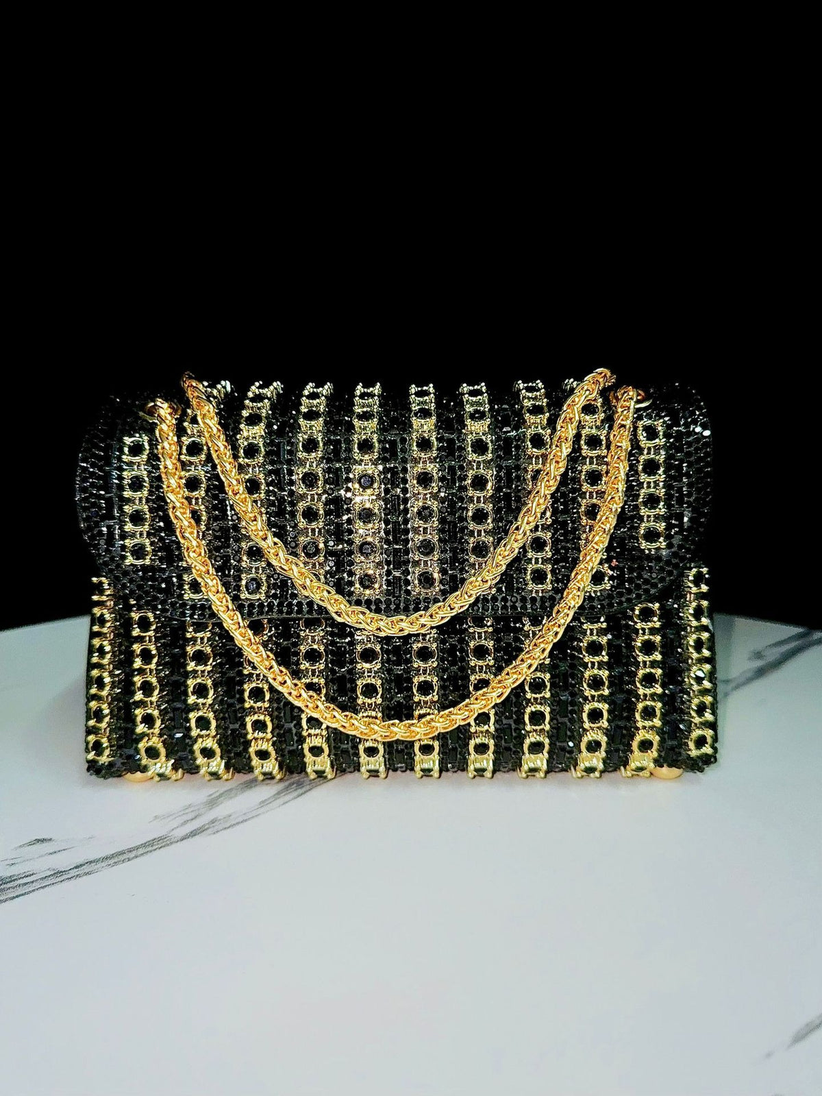 Socialite Diamond Handbag with Diamond Inlaid Chain Handbags Luxurious Weddings