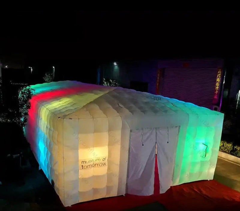 Inflatable Cube Tent with LED Lights Led inflatable tent Luxurious Weddings