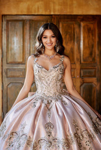 Enchanting V-Neck Rosegold Quinceanella Quinceanella Gown Luxurious Weddings Bridesmaid Dresses, Evening Dresses, Cocktail Dresses, Maxi Dresses, Summer Dresses, Dinner Dress, Special Occasion Dress, Custom Dress, Made-to-Order Dresses, Wedding Dresses, B