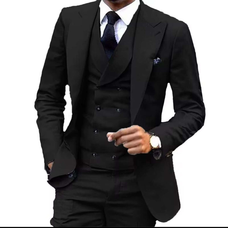 Black grooms Notch Lapel Tuxedo Taliored suit Luxurious Weddings