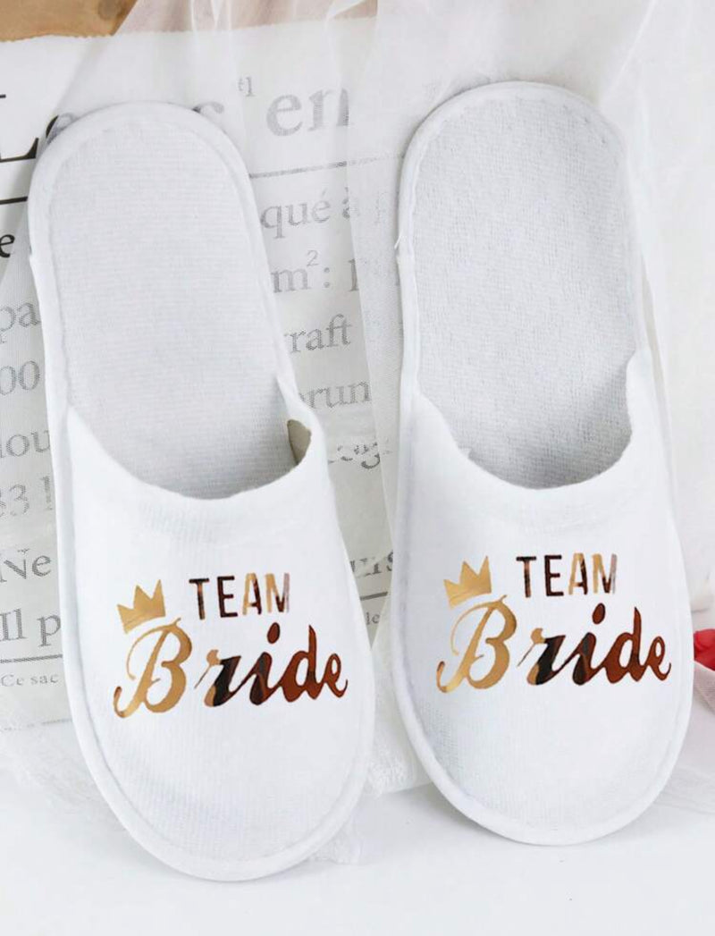 Team Bride Slippers Luxurious Weddings