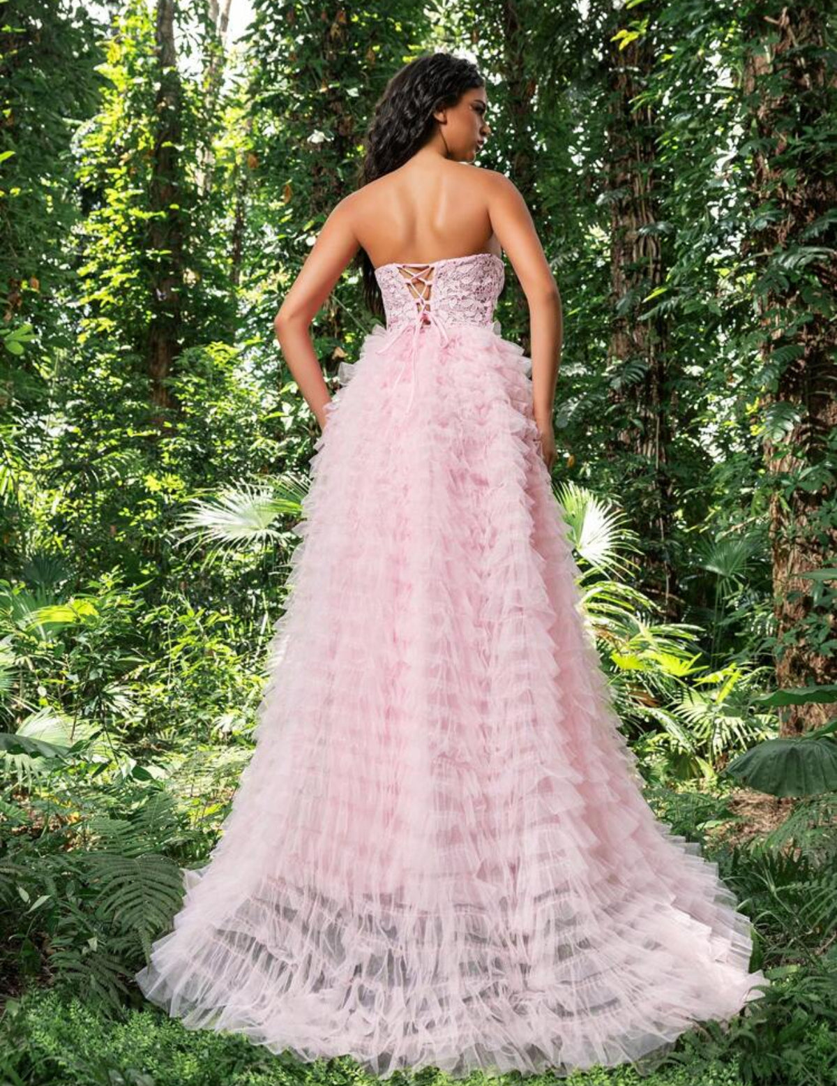 Pink Ruffle Gown Luxurious Weddings