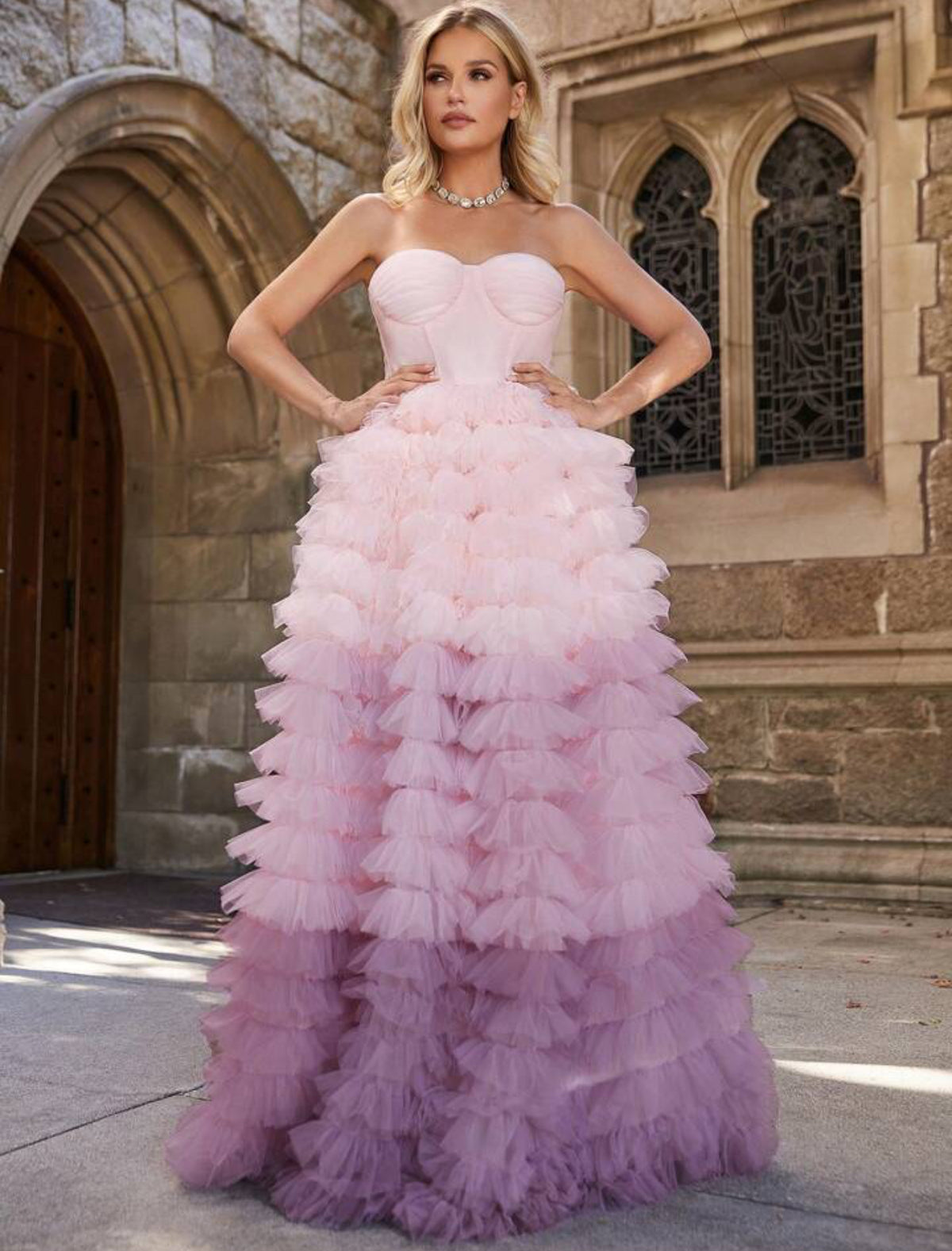 Ombré ruffle tulle dress Luxurious Weddings