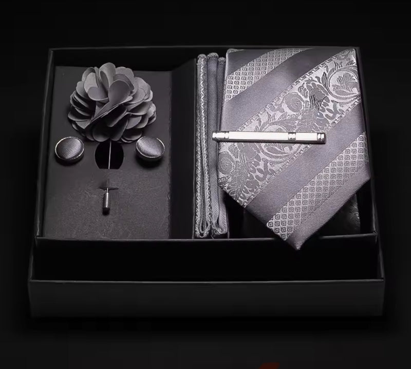 100% Silk Tie + Cufflinks Set | 43 Neckties Luxurious Weddings