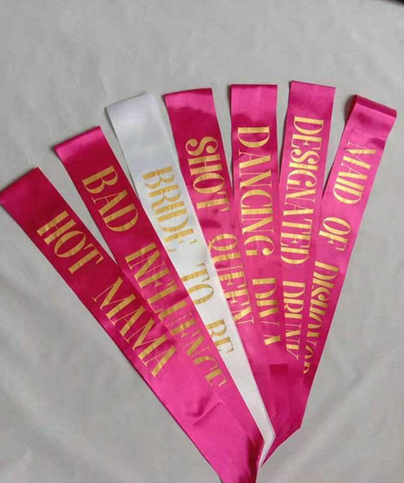 Bachelorette Sashes Bridal sashes Luxurious Weddings