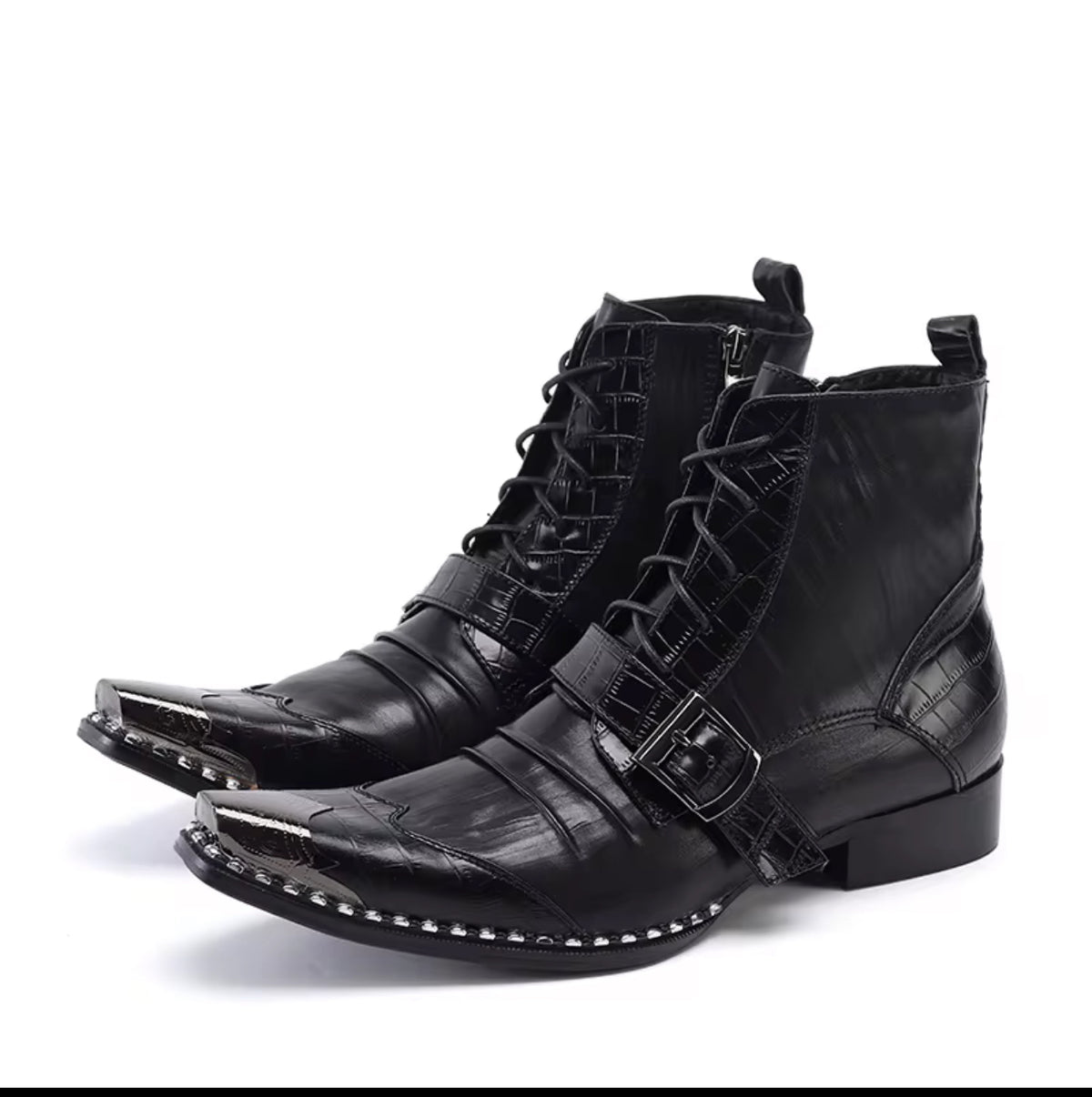 Men’s Black Lace up Leather boots