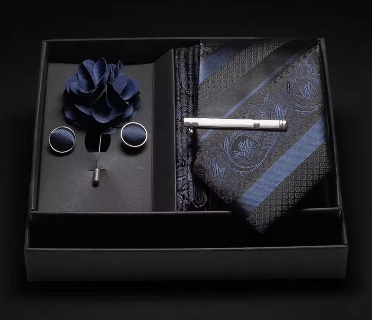 100% Silk Tie + Cufflinks Set | 38 Neckties Luxurious Weddings