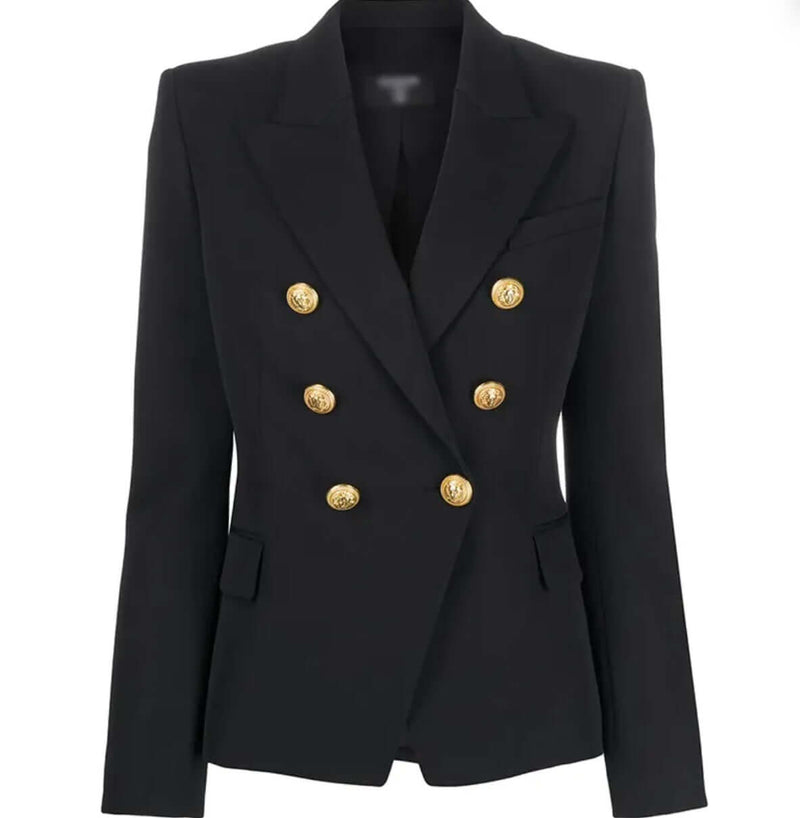 Classic Design Slim Black Blazer High Quality Women's Jacket Luxurious Weddings