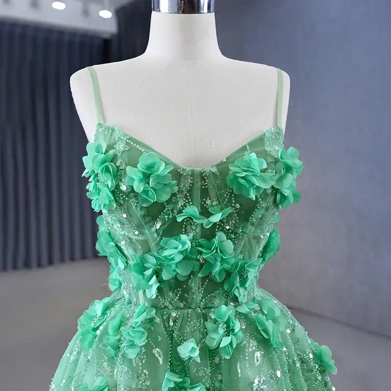 Unique Design Green High Quality Evening Prom Party Dress Evening Dress Luxurious Weddings