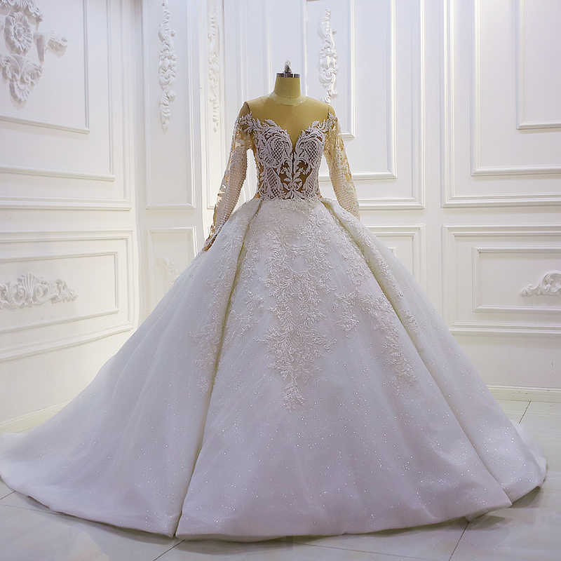 Beautiful Tulle and Lace A-Line Wedding Dress Wedding Dress Luxurious Weddings