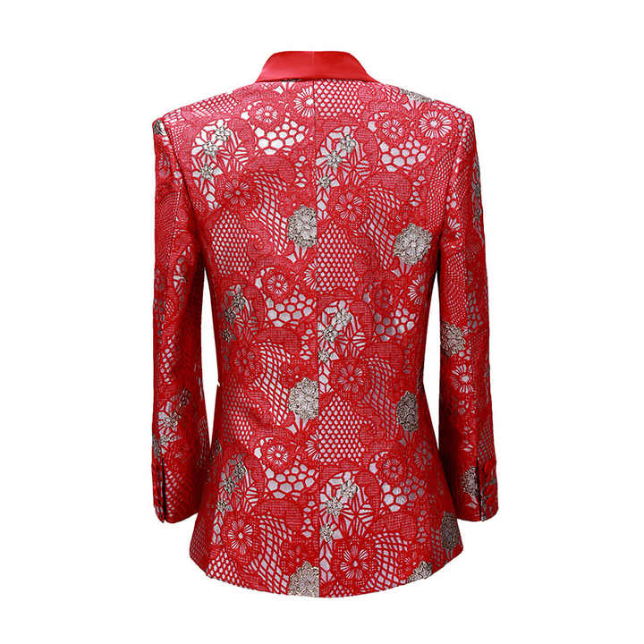 The Crimson King Statement Suit Luxurious Weddings