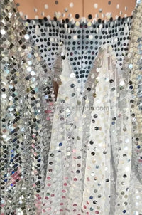 Silver Rhinestone White Sequin Ball Gown Ball Gown Luxurious Weddings Bridesmaid Dresses, Evening Dresses, Cocktail Dresses, Maxi Dresses, Summer Dresses, Dinner Dress, Special Occasion Dress, Custom Dress, Made-to-Order Dresses, Wedding Dresses, Bridal G