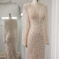 Luxury Beige Mermaid Wedding Dress Luxurious Weddings