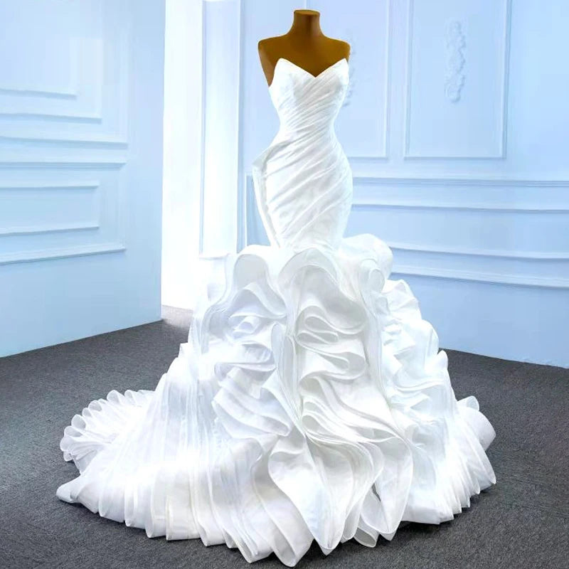 Elouise Ruffle Gown Wedding Dress Luxurious Weddings