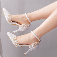 Bridal Heels Crystal Queen Pearl Diamond Shoes - Limited Time Offer! Luxurious Weddings